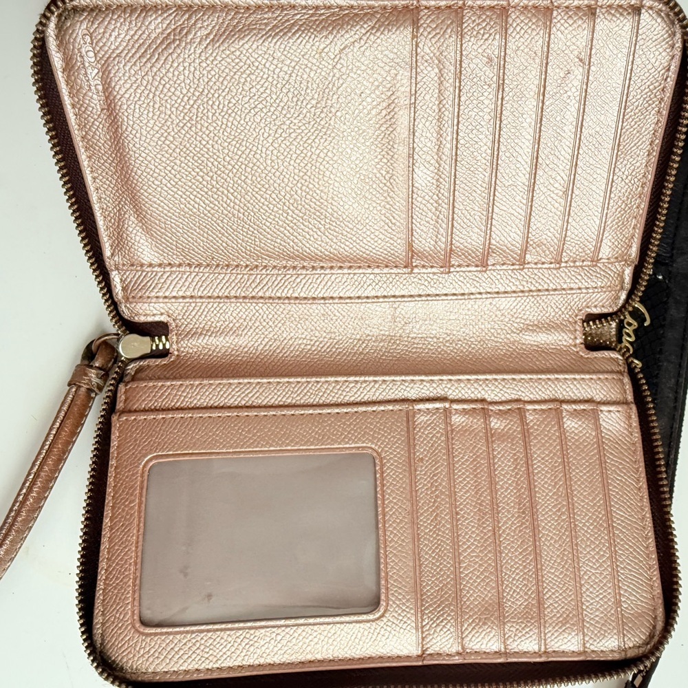 Coach Black and Metallic Women's Wallet Duo - Picture 2 of 8